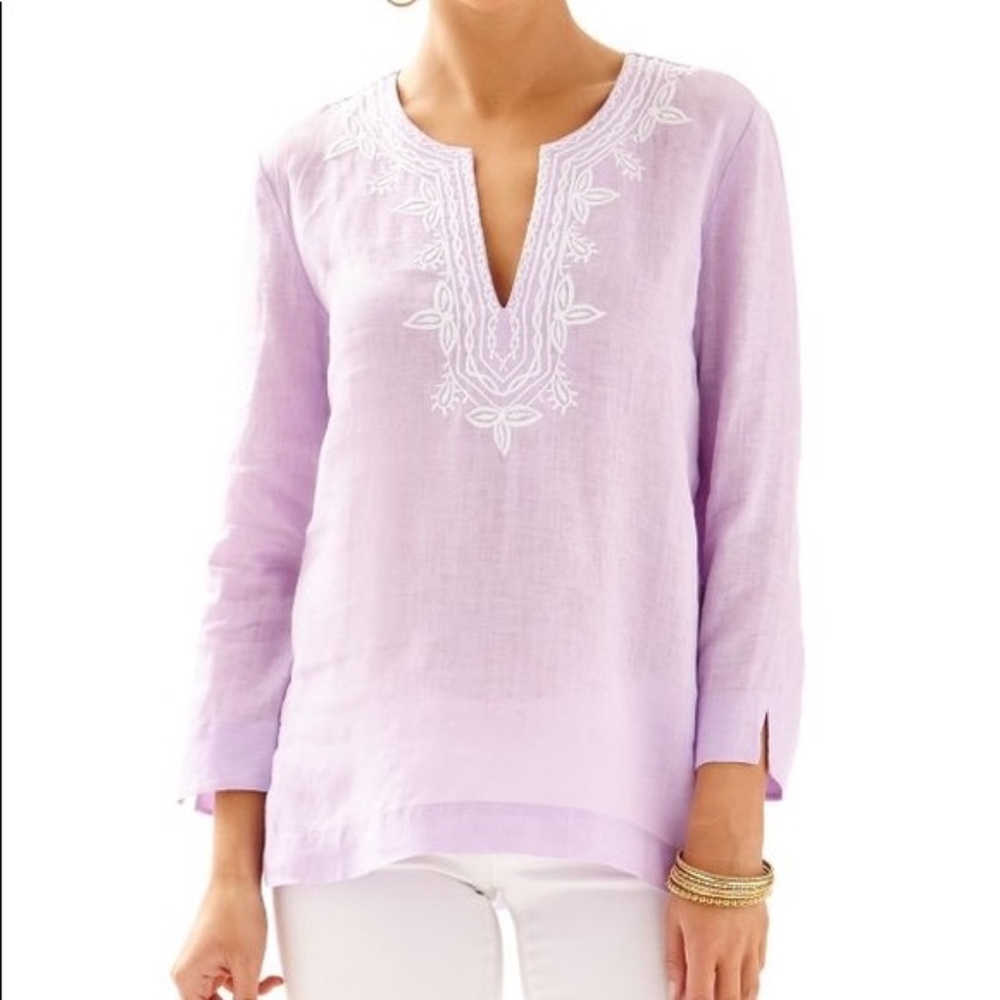 Lilly Pulitzer Amelia Island Linen Tunic XS